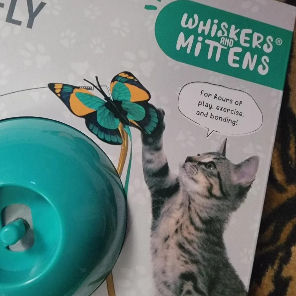 Dancing Butterfly Cat Kitten Interactive Toy